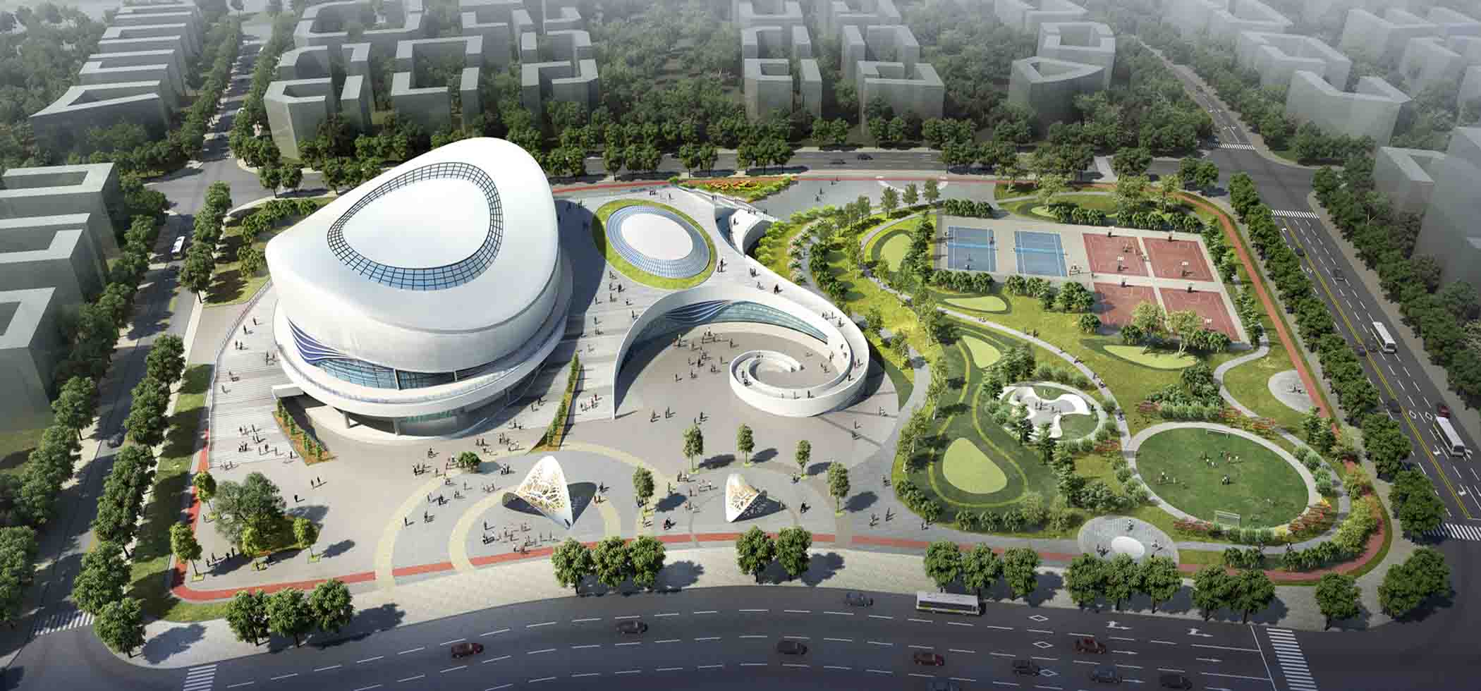 廣州中新知識(shí)城多功能體育館04